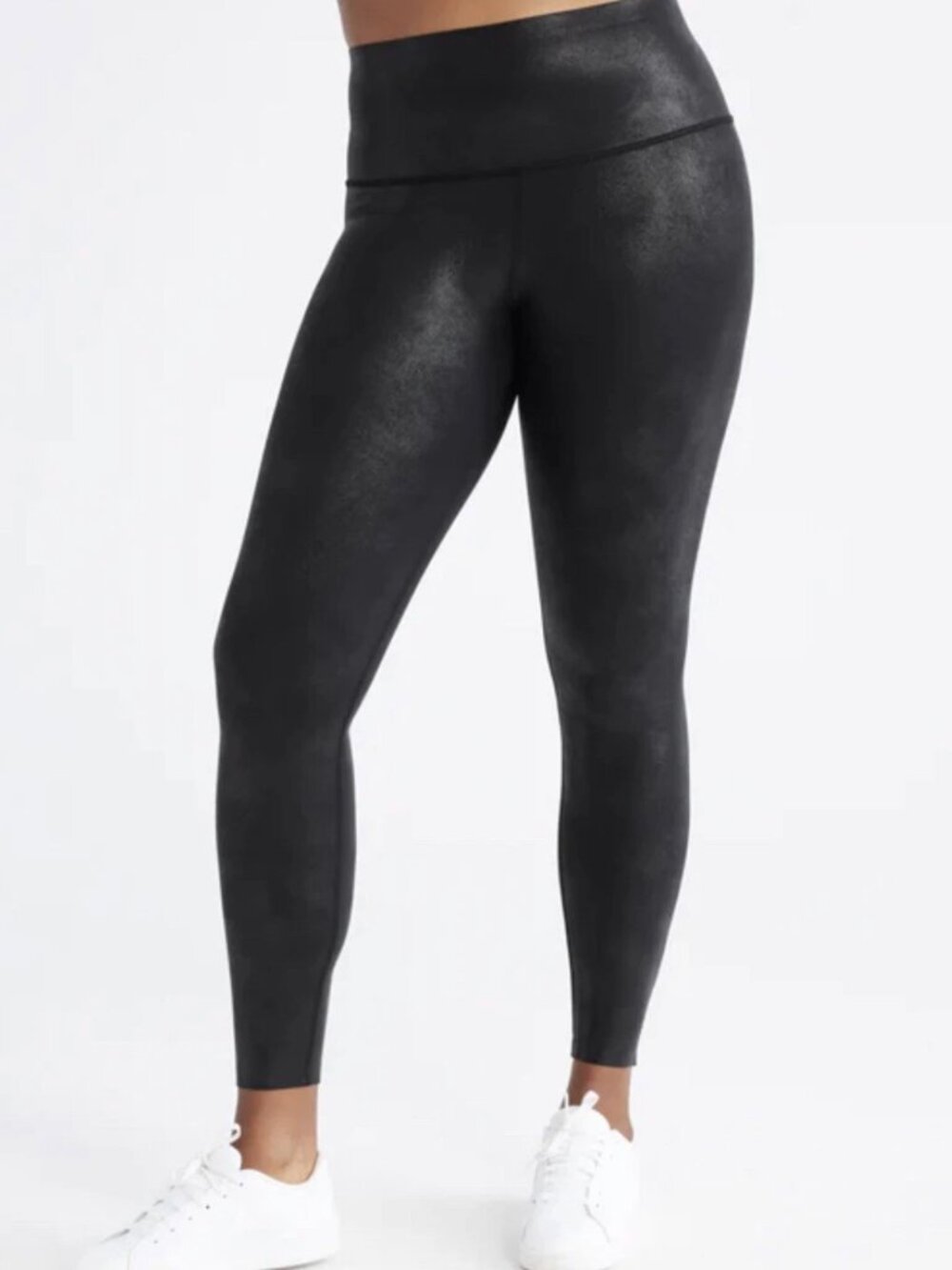 Knix x Birds Papaya High Waisted Faux Leather Leggings. Size XL